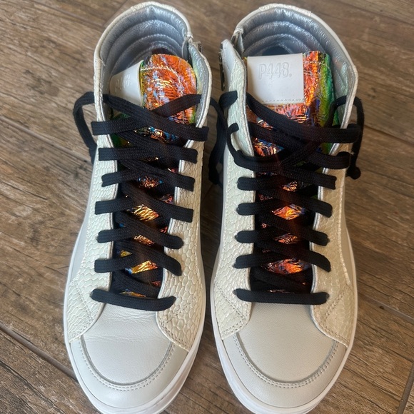 P448 Skate Nautilus Sneaker high top zip size women’s 39/8 - Picture 2 of 9